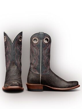 Tecovas The Parker Charcoal Bison Leather Western Cowboy Boots Size 11D